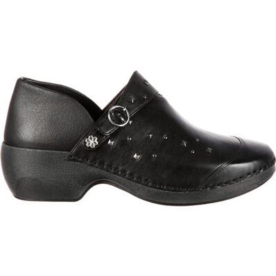 Zueco de cuero Rocky 4EurSole con tachas para mujeres, , large