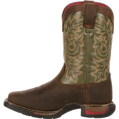 Bota vaquera para niños Rocky Long Range de punta cuadrada, , large