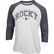 Camiseta raglán juvenil Rocky, GRIS/AZUL, large