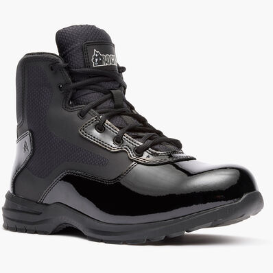 Rocky Cadet 6" Black Side Zip Public Service Boot, , large