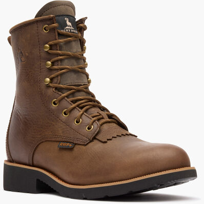 Rocky MonoCrepe 8” Steel Toe Western Boot, , large