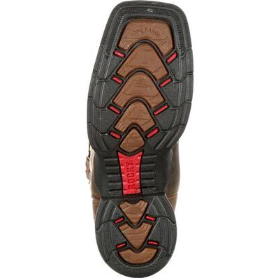 Bota vaquera para niños Rocky Long Range de punta cuadrada, , large