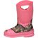 Bota de caucho térmica e impermeable con camuflaje rosado juvenil para niñas Rocky Core, , large