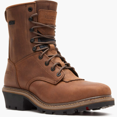 Rocky Square Toe Logger Composite Toe Waterproof Work Boot, , large
