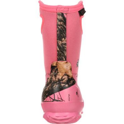 Bota térmica e impermeable de caucho de camuflaje rosado para niñas adolescentes Rocky Core, , large