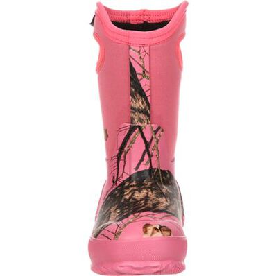 Bota térmica e impermeable de caucho de camuflaje rosado para niñas adolescentes Rocky Core, , large