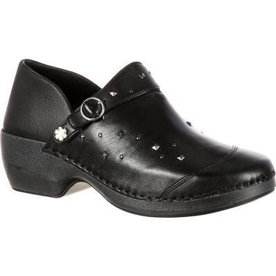 Zueco de cuero Rocky 4EurSole con tachas para mujeres, , large