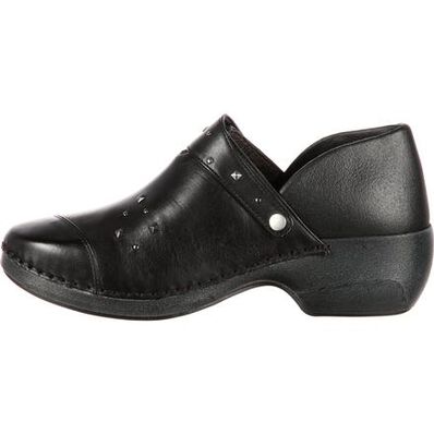 Zueco de cuero Rocky 4EurSole con tachas para mujeres, , large