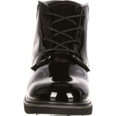 Vestido Rocky de cuero con cordones Chukka de alto brillo, , large
