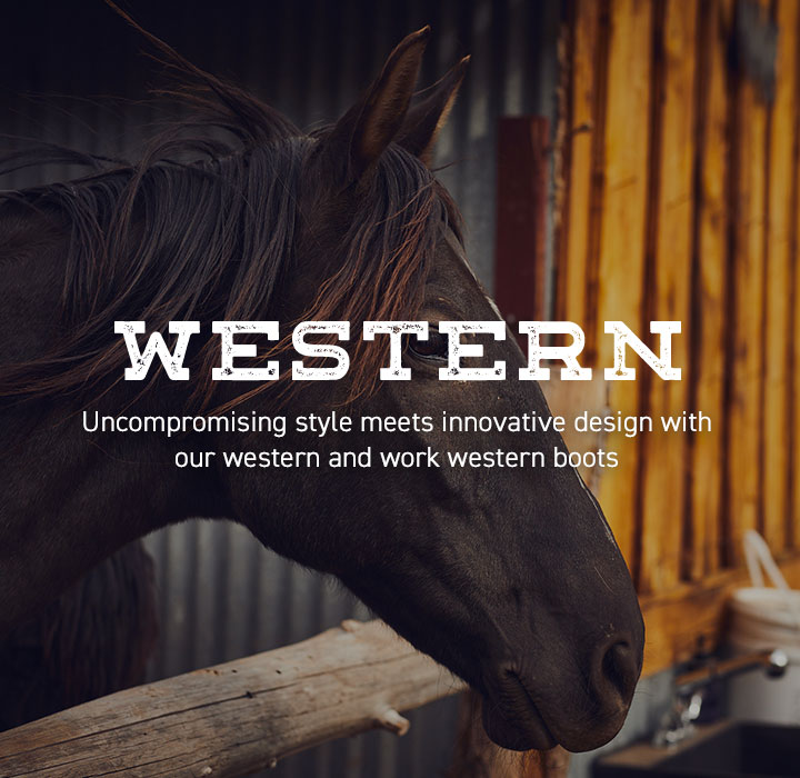 Western: Uncompromising style meets innovative design with our western and work western boots.